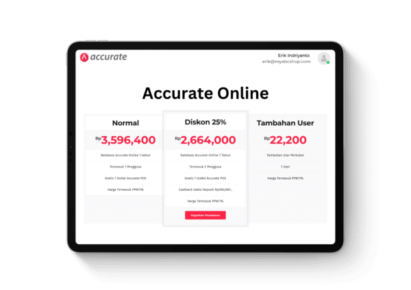 harga accurate online